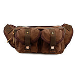 GEARONIC TM Men's Military Canvas Waist Leg Fanny Vintage Travel Waist Hip Pack Messenger Hiking