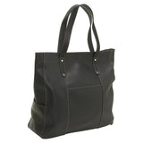 Ledonne Leather Large Slip Pocket Tote, Black