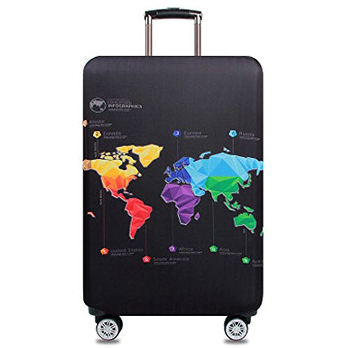 Luggage Cover Washable Suitcase Protector Anti-scratch Suitcase cover Fits  18-32 Inch Luggage (Grey, M)