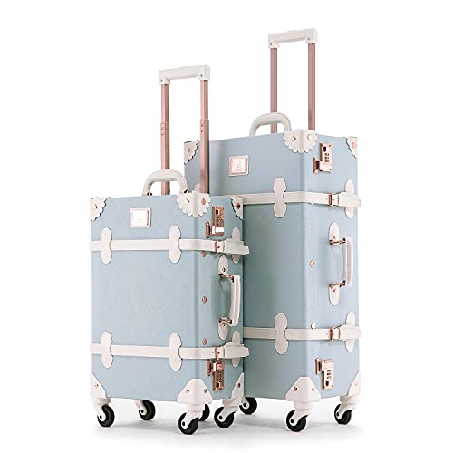Vintage Luggage Sets 3 Pieces Luxury Cute Suitcase Retro Trunk