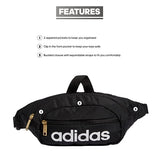 adidas Unisex Core Waist Pack, Black/White/Gold, One Size