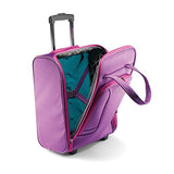 American Tourister 4 Kix Rolling Travel Tote, Purple/Pink