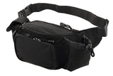 EXPLORER Mens Large Black Polyester 5 Pocket Fanny Fannie Hip Waist Pack Bag with Key Ring