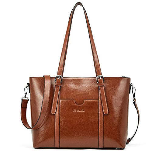 BOSTANTEN Women Leather Handbags Top Handle Satchel Purses Medium