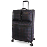 Original Penguin Norton 3pc Expandable Suitcase Set with Spinner Wheels, Navy Plaid