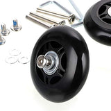 OwnMy 60mm x 18mm Luggage Suitcase Replacement Wheels, Rubber Swivel Caster Wheels Bearings Repair Kits, A Set of 2