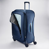 Samsonite Flexis Expandable Softside Checked Luggage With Spinner Wheels, 30 Inch, Carbon Blue