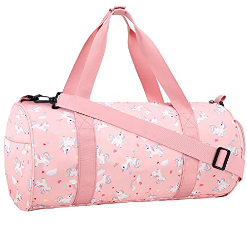 Fashion Pink Weekend Duffle Handbag Bag Kids Rainbow Cute Teddy