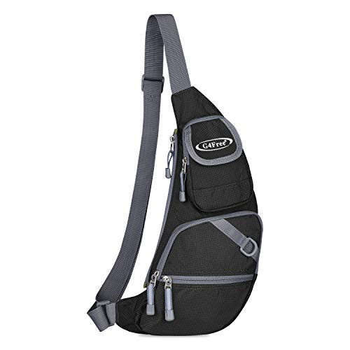 G4Free Sling Bags Men and Women Shoulder Backpack Small Cross Body Chest  Sling Backpack (Black)