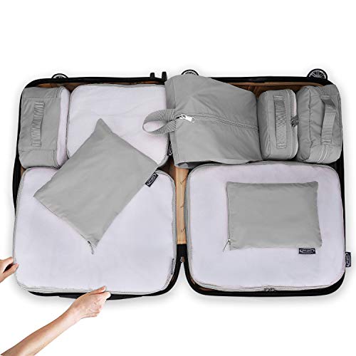 G4Free 9 Set Packing Cubes - Water Resistant Mesh Travel Luggage ...