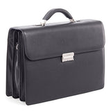 Bugatti Sartoria Medium Top Grain Leather Briefcase, Leather, Black