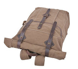 Gootium Roll-top Backpack - Canvas Outdoor Travel Rucksack, Coffee