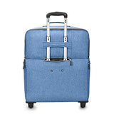 Biaggi Luggage Lift Off Expandable Carry-on to Check In, Denim Blue