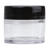 Beauticom High-Graded Quality 7 Grams/7 ML (Quantity: 12 Packs) Thick Wall Crystal Clear Plastic LEAK-PROOF Jars Container with Black Lids for Cosmetic, Lip Balm, Lip Gloss, Creams, Lotions, Liquids