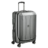 DELSEY Paris Luggage Cruise Lite Hardside 2.0 25" Checked Lightweight Suitcase, Platinum