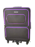 The Dance Angel Suitcase Size Medium Purple and Black"Purple Reign" (Rolling Dance Bag With Costume