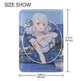 Passport Sexy Anime Girls Cartoon Travel Genuine Leather Wallet Cover Case for Womens Mens Kids