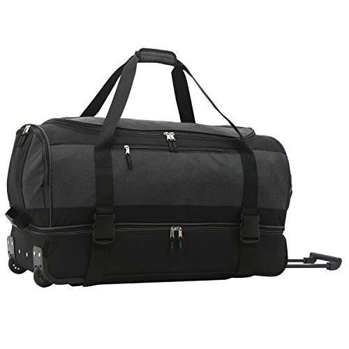Travel Duffel Rolling Luggage 30 Inches, Black