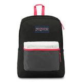 JanSport Exposed Backpack - Black/Fluorescent Red