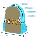 LORVIES Brown Bird Backpack Kids School Book Bags for Elementary Primary Schooler for Boys