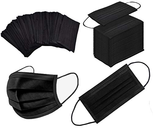 Shop 100PCS 3 Ply Black Disposable Face Mask – Luggage Factory