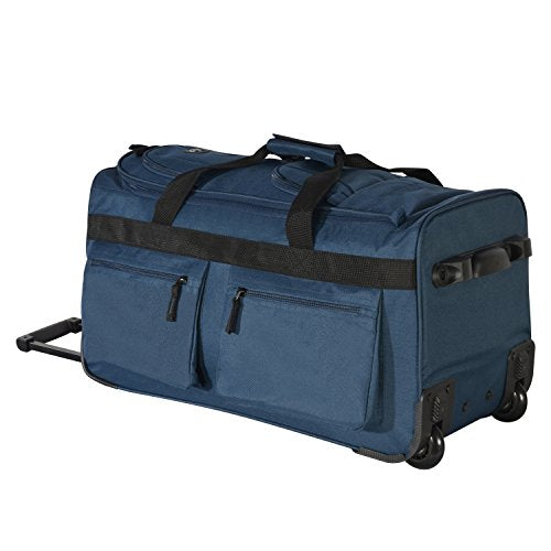 Olympia USA 33 Inch 8 Pocket Rolling Duffel (Navy w/Black - Exclusive ...