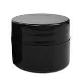 Beauticom 36 Pieces 7G/7ML (0.25oz) BLACK Sturdy Thick Double Wall Plastic Conatiner Jar with Foam Lined Lid for Scrubs, Oils, Salves, Creams, Lotions - BPA Free (Quantity: 36 Pieces)