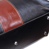 Floto Venezia Duffle Bag in Black and Brown Italian Calfskin Leather