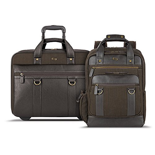 Solo MacDougal Rolling hot Laptop Bag, Espresso