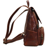 Livorno Full Grain Leather Backpack Knapsack