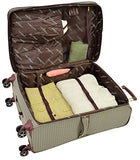 London Fog Softside 3 Piece Set, Tan Square Jacquard