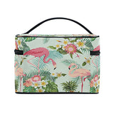 Makeup Bag Summer Flower Flamingo Travel Cosmetic Bags Organizer Train Case Toiletry Make Up Pouch