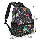Multi leisure backpack,Colorful Paint Splatter, travel sports School bag for adult youth College Students