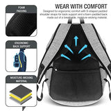 XDesign Travel Laptop Backpack with USB Charging Port +Anti-Theft Lock [Water Resistant] Slim