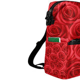 Colourlife Red Roses Stylish Casual Shoulder Backpacks Laptop School Bags Travel Multipurpose