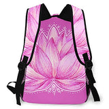 Multi leisure backpack,Lotus Flower Design, travel sports School bag for adult youth College Students