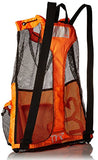 TYR Big Mesh Mummy Backpack For Wet Swimming, Gym, and Workout Gear , Orange