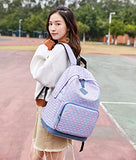 Backpack for Girls,Hey Yoo Classic Polka Dots Stripe Bookbag School Bag School Backpack for Girls School (light blue)