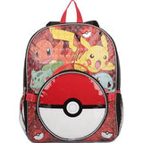 Pokemon Large Backpack And Pokeball Insulated Lunchbox Lunch Bag - Kids