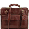 Tuscany Leather - Venezia - Leather Briefcase 2 Compartments Brown -  Tl141268/1