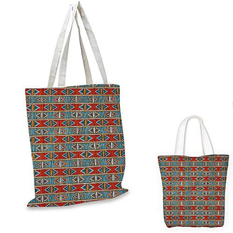Tribal Decor canvas messenger bag Ethnic Oriental Pattern with Geometric Details with Lines
