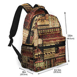 Multi leisure backpack,Patchwork African Grunge Print, travel sports School bag for adult youth College Students