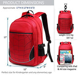 Kids Backpack for Boys Elementary School Bags Durable Kindergarten Bookbags (Red)