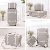 Mosslanda Vintage Suitcase Set Retro Trunk Spinner Carry On Luggage with Handbag