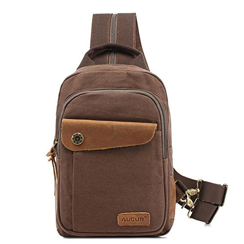 Canvas Sling Bag - Small Crossbody Backpack Shoulder Casual