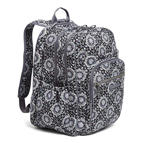 Vera Bradley Iconic XL Campus Backpack, Signature Cotton, Charcoal ...