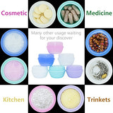 NIMENA Small Cosmetic Containers Pot Jar Lid Empty Plastic Travel Bottles Screw Cap for Samples