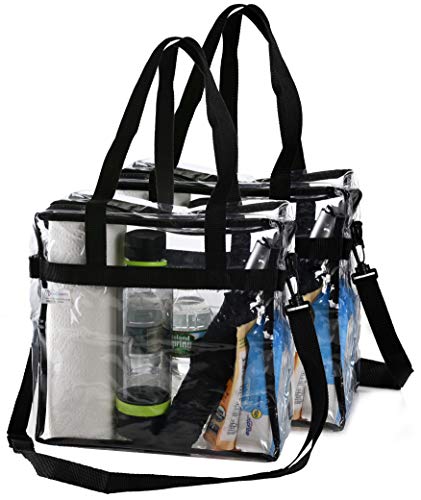 Clear Stadium Approved Tote Bags, Large Transparent Totes With Zippers Adn  Handles For Concerts, Sporting Events, Music Festivals, Work, School, Gym -  Temu