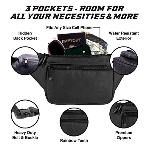 SoJourner Black Fanny Pack - Packs for men, women | Cute Festival Waist Bag  Fashion Belt Bags