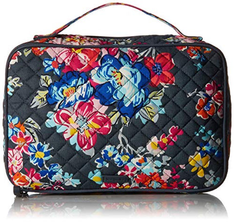 Vera Bradley Iconic Large Blush & Brush Case, Signature Cotton, Pretty Posies